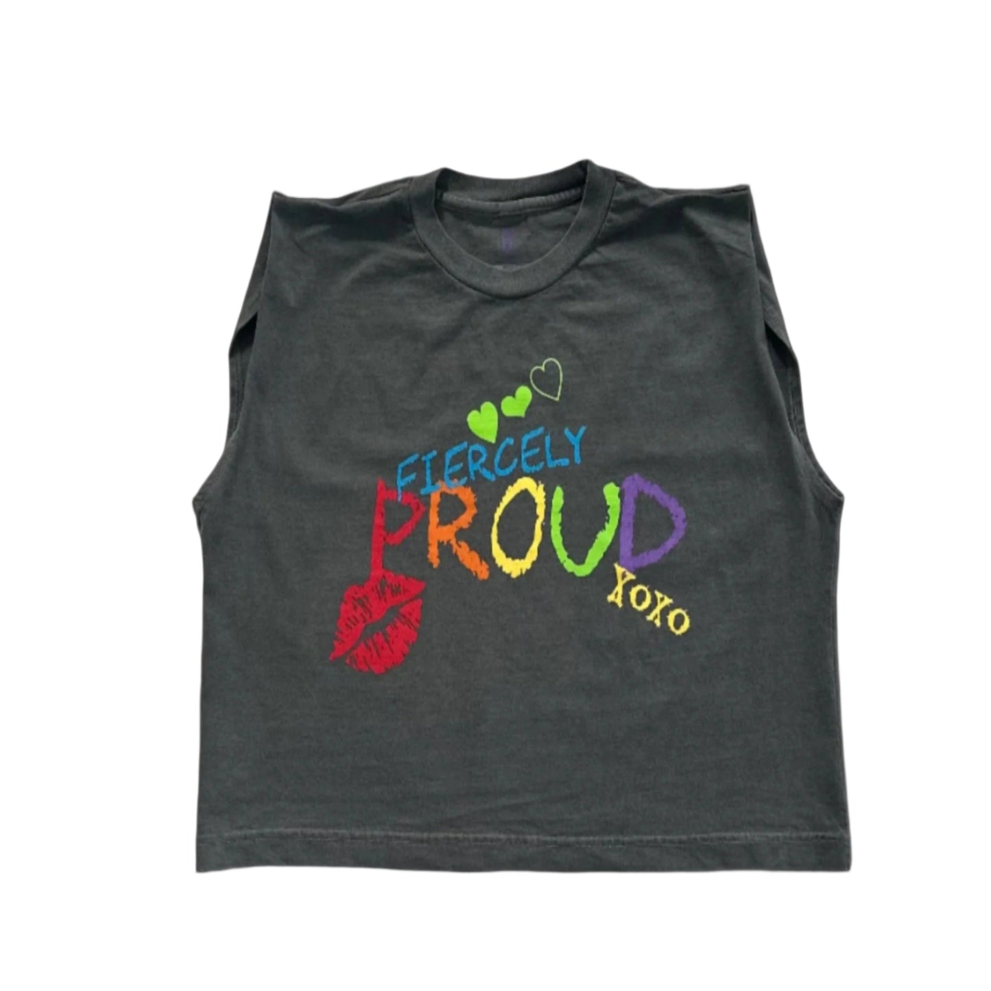 FIERCELY PROUD UNISEX HEAVYWEIGHT GSM 200 SLIGHTLY CROPPED MUSCLE T-SHIRT