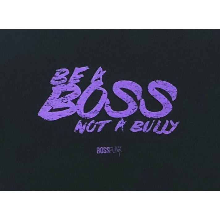 BE A BOSS DISTRESSED CROPPED CREW FLEECE UNISEX SWEATSHIRT