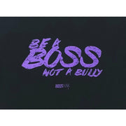 BE A BOSS DISTRESSED CROPPED CREW FLEECE UNISEX SWEATSHIRT