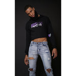 I LOVE MY LIFE (DOWN 9 UP 10 FRONT SLEEVE) REMIX CROPPED PULLOVER UNISEX HOODIE